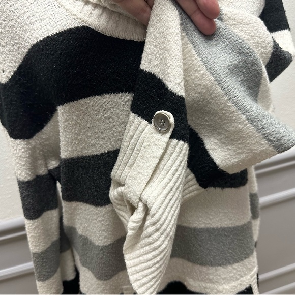 Style & Co Sweater Women’s Oversized Striped Fluffy Sweater XL - Picture 5 of 10